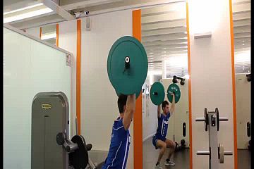 Clean and jerk squat frontal